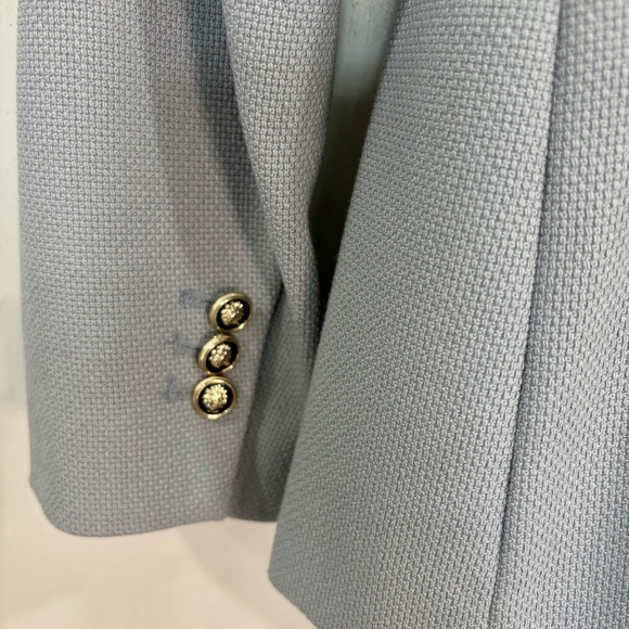Zara Women's Blue Double Breasted Blazer with Gold/Black Buttons. - Picture 7 of 7
